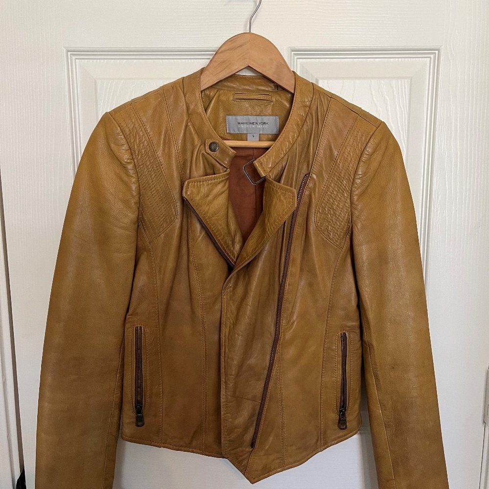 Marc New York Genuine Leather Tan Jacket